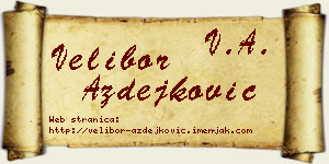Velibor Azdejković vizit kartica
